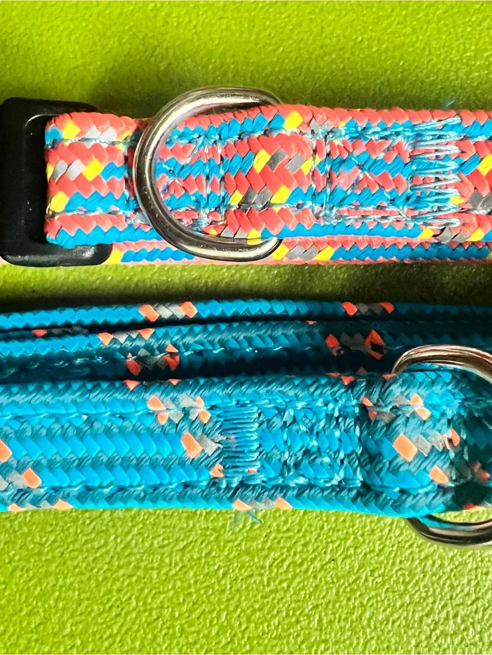 Set of (2) Complementary Collars - Graphic, Colorful, Dogs - size small